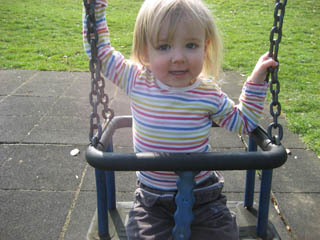Swing - Emma's new favourite word for today!